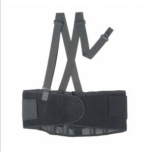 CONDOR Spandex Back Support with Stay, 9 in Width, Universal, Black